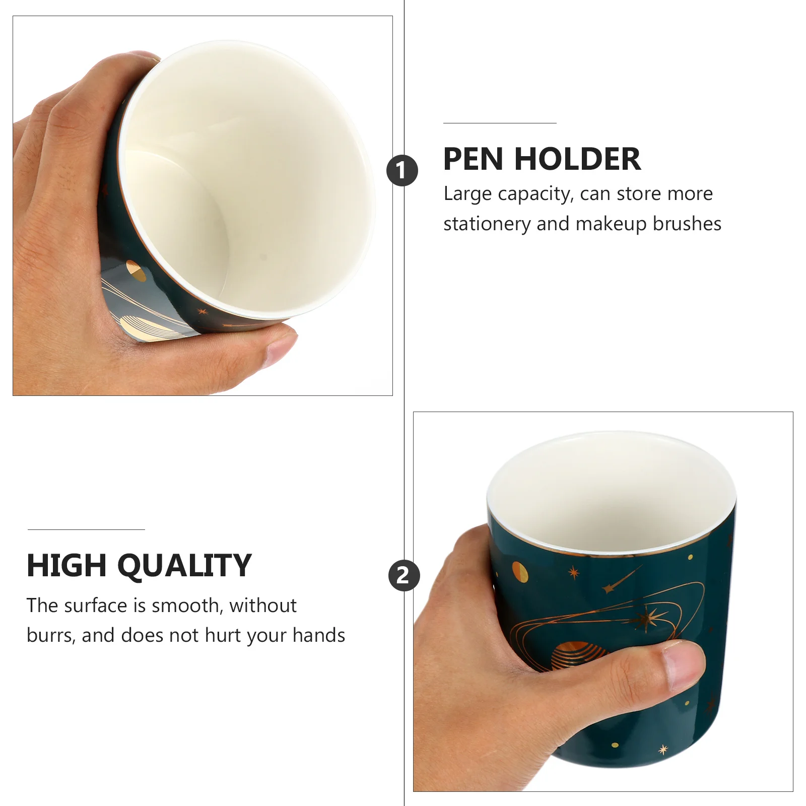 

1Pcs Night Pen Basket Simple and Beautiful Design Waterproof Makeup Brush Pot Creative Desk Decor