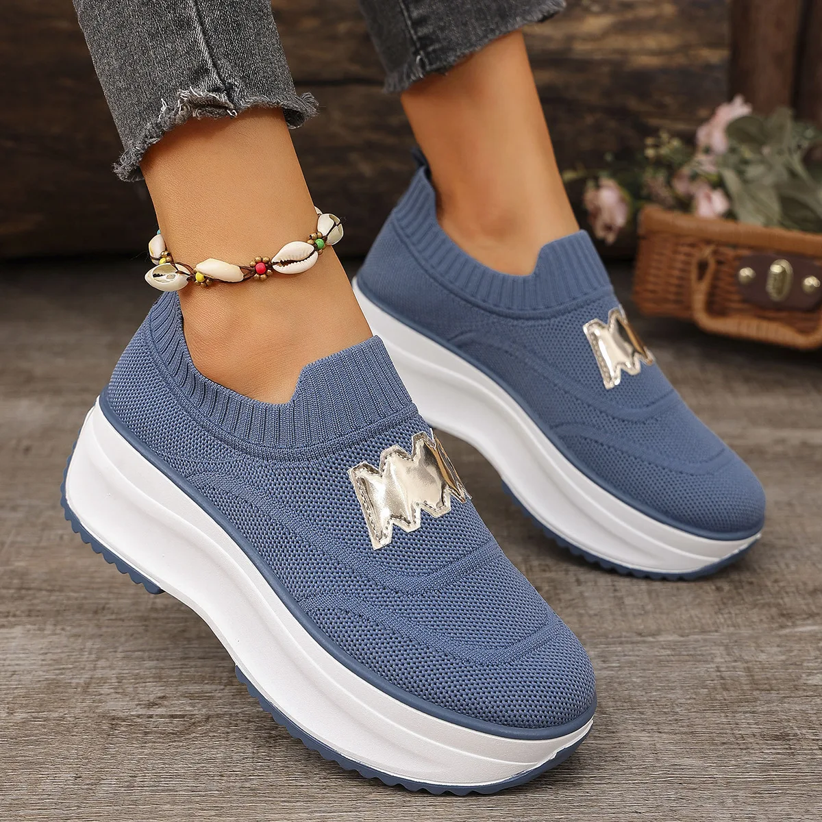 Women Platform Shoes Casual Slip on Shoes Fashion Loafers Ladies Sneakers Tennis Chaussure Femme Sneaker woman