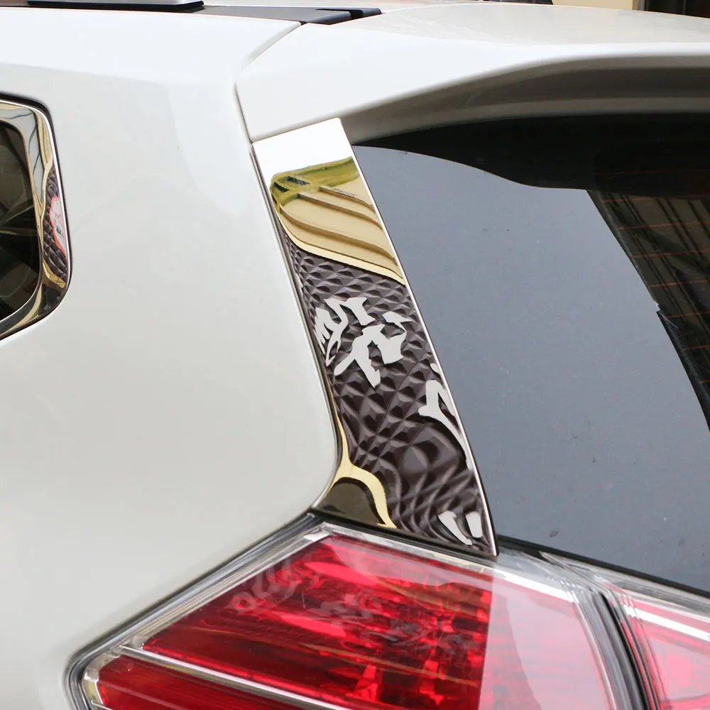 

Car Rear Window Side Wing Cover Trim Sticker for Nissan X-Trail Xtrail T32 2013 - 2021 Auto Exterior Accessories 2pcs/set