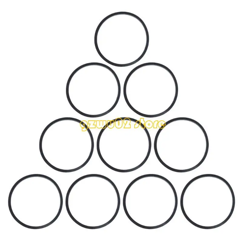 L93B 10PCS 1.5mm DVD 레코더를위한 일반적인 정사각형 고무 벨트 모듬 된 일반적인 사각형 고무 벨트