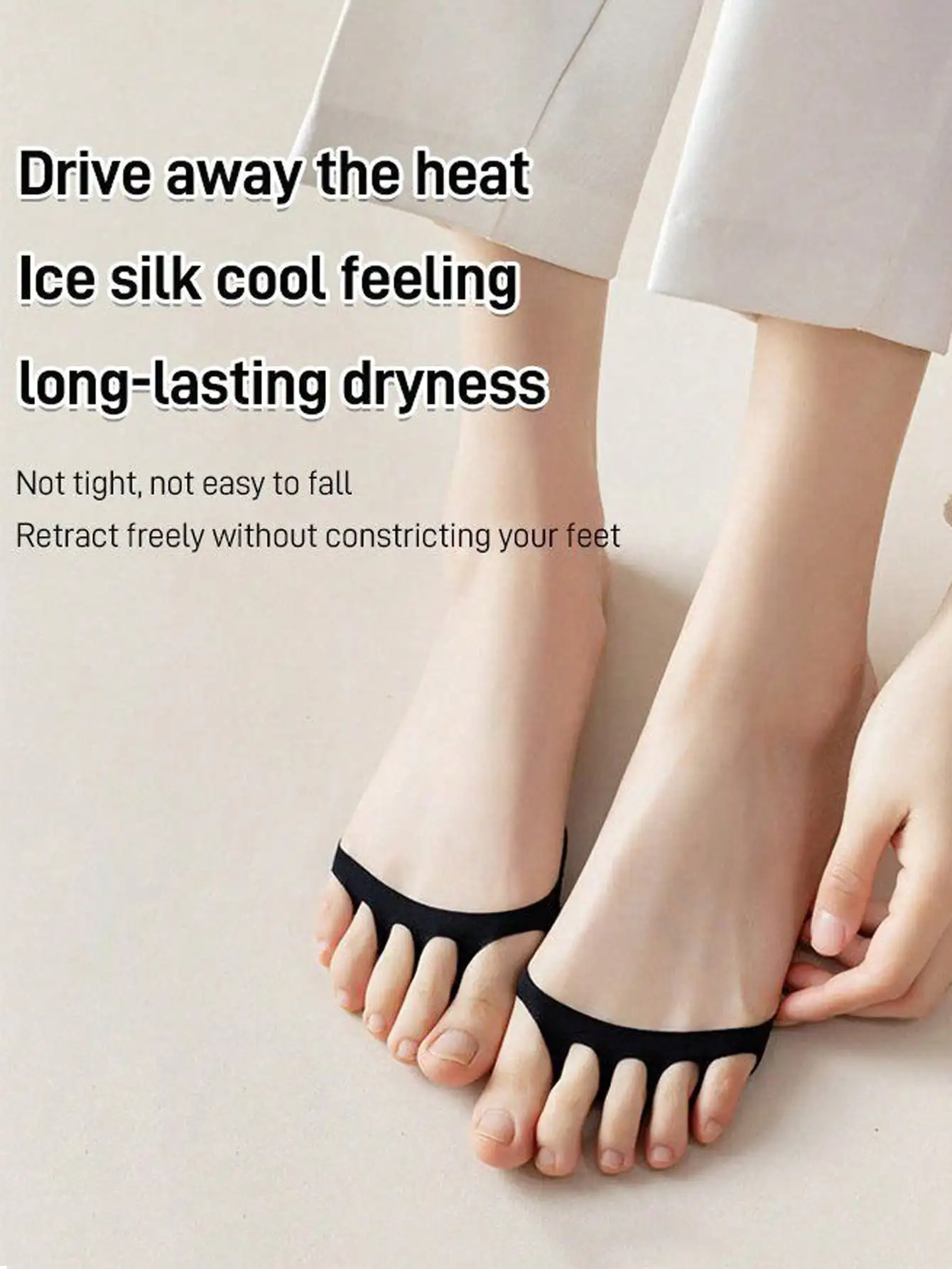 2 Black + 2 Apricot Forefoot Anti-wear Foot Pads