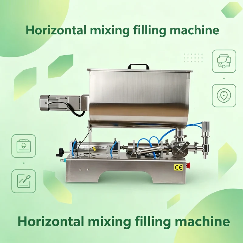 

Horizontal filling machine for shampoo detergent peanut butter tomato sauce chili sauce mixing filling machine
