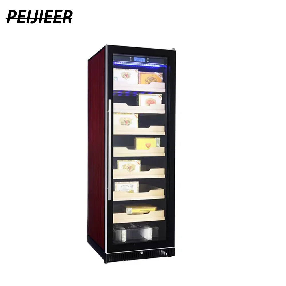 Raching C380a Oak อิเล็กทรอนิกส์เชอร์รี่ไม้แช่เย็นซิการ์ Cooler Humidor สําหรับขาย