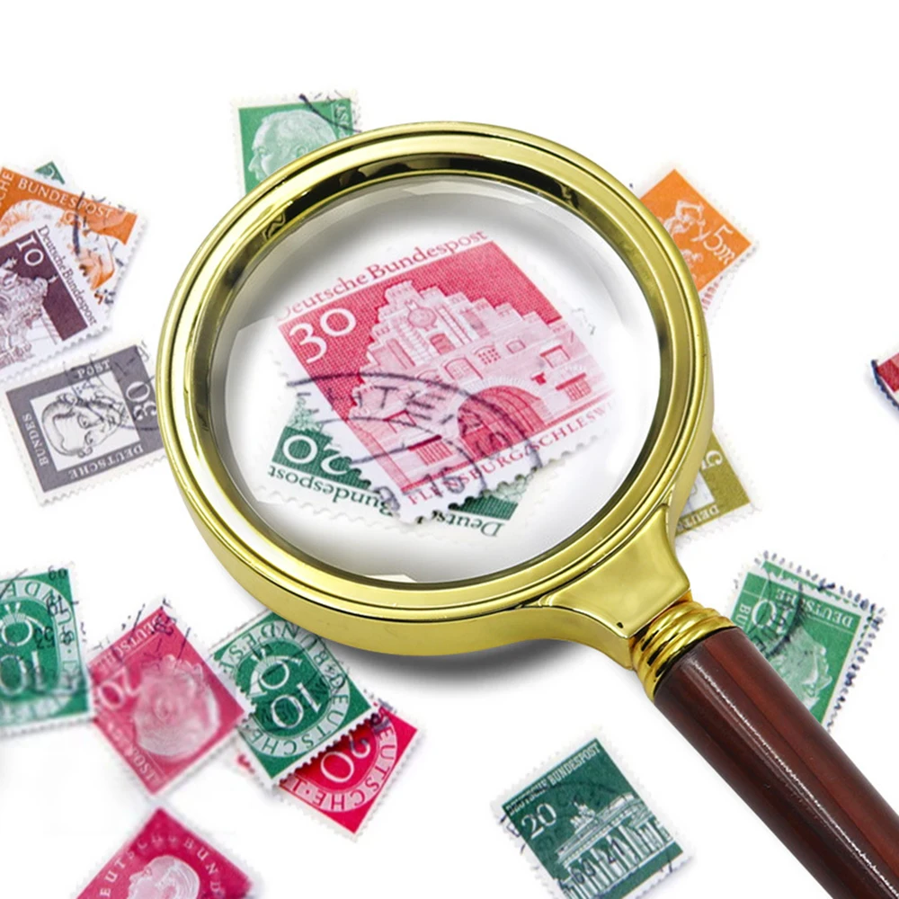 Lente d'ingrandimento 10X Lente d'ingrandimento per gioielli in vetro portatile Lente d'ingrandimento per identificazione in giada Lettura per ufficio Lente d'ingrandimento per valutazione antica
