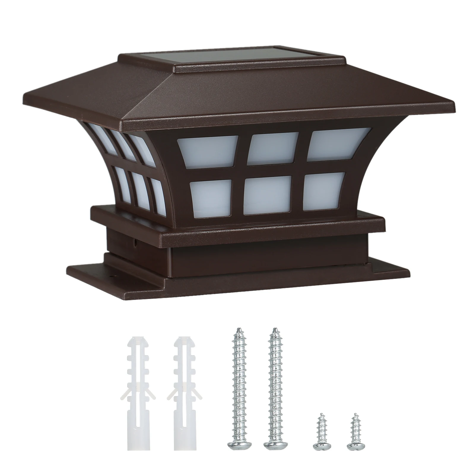 

1 Вт светодиодный светильник на солнечной энергии для сада, двора, столбика, уличная лампа, чувствительное управление светом, встроенная высокая емкость 600 мАч