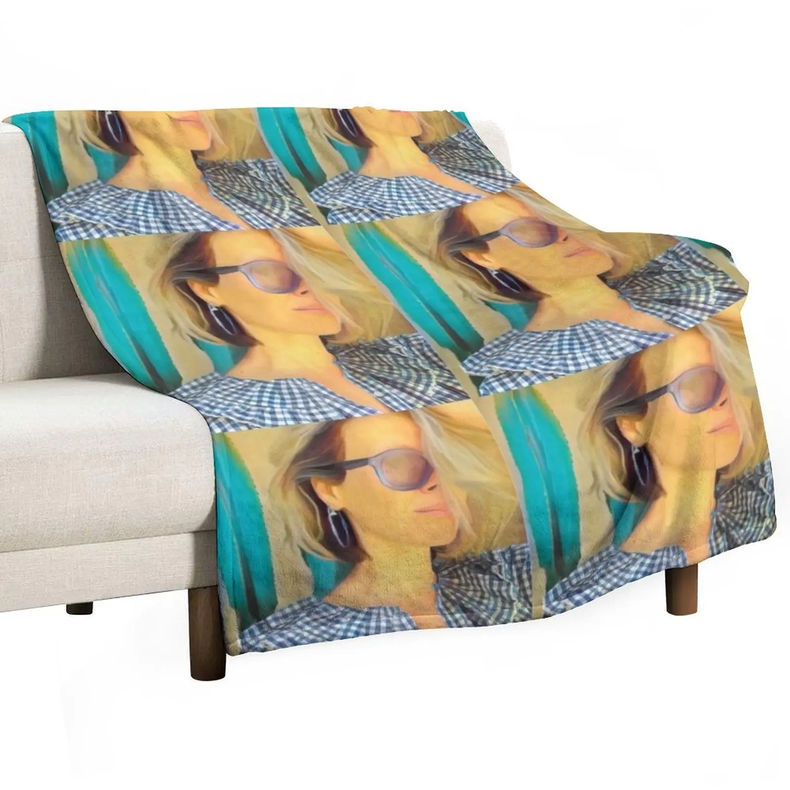 

Sarah Paulson portrait Throw Blanket Comforter For Decorative Sofa blankets and throws Cute Blankets