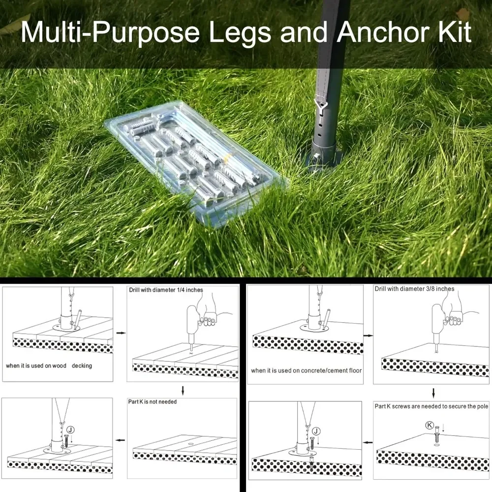 

Навесы для автомобилей 10x20 футов, усиленные, портативные уличные гаражные палатки, укрытия для лодок с 6 опорными стойками