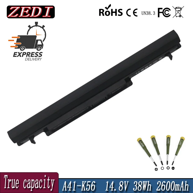 

ZD A41-K56 Laptop Battery For ASUS E46 E46CA E46CB K46 K46CA K46CB K56 K56C K56CB K56V R405CB R505 R505CB R550 R550CM S40CB S405