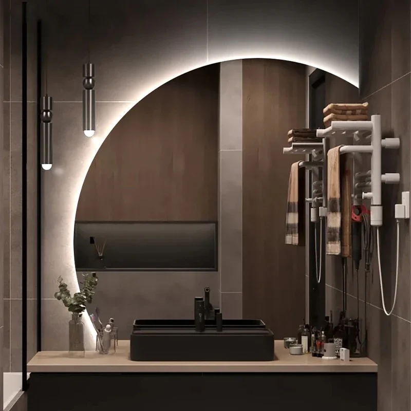 Modern Smart Mirror Nordic Bedroom Makeup Bathroom Mirror Aesthetic Irregular Espelho Maquilhagem Com Led Bathroom Accessories