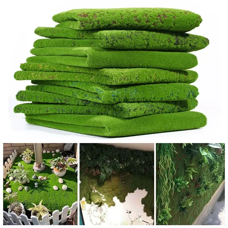 Mini Artificial Moss Turf Grass Carpet Lawn Wall Green Plants DIY Simulation Grass Garden Micro Landscape Dollhouse Decor Moss