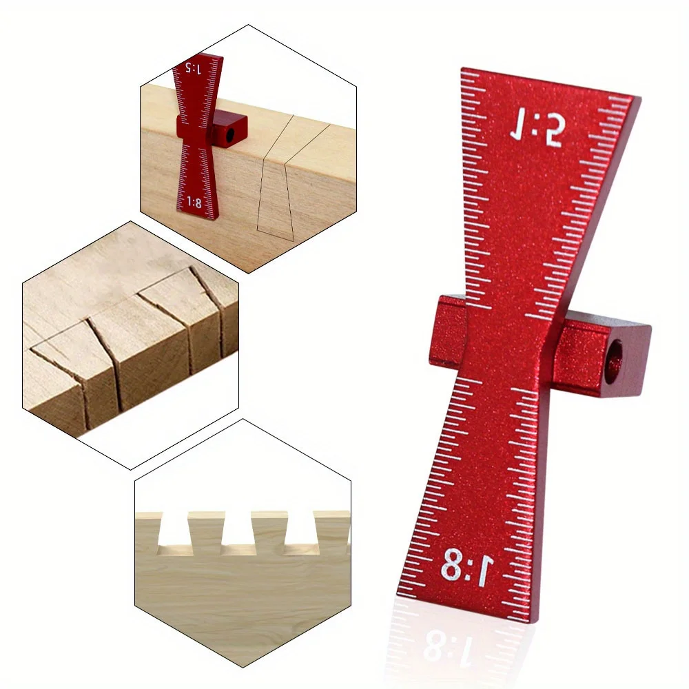 Lega di alluminio 2 pezzi tenone gap Gauge e Kit di pennarelli a coda di rondine-modello di marcatura a coda di rondine seghetto da tavolo calibro