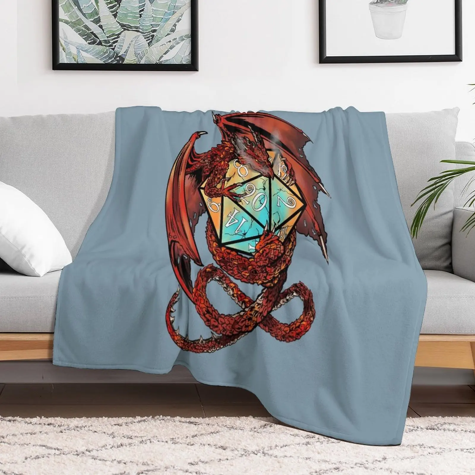 Red Dragon Dice Throw Blanket for babies Comforter Blankets