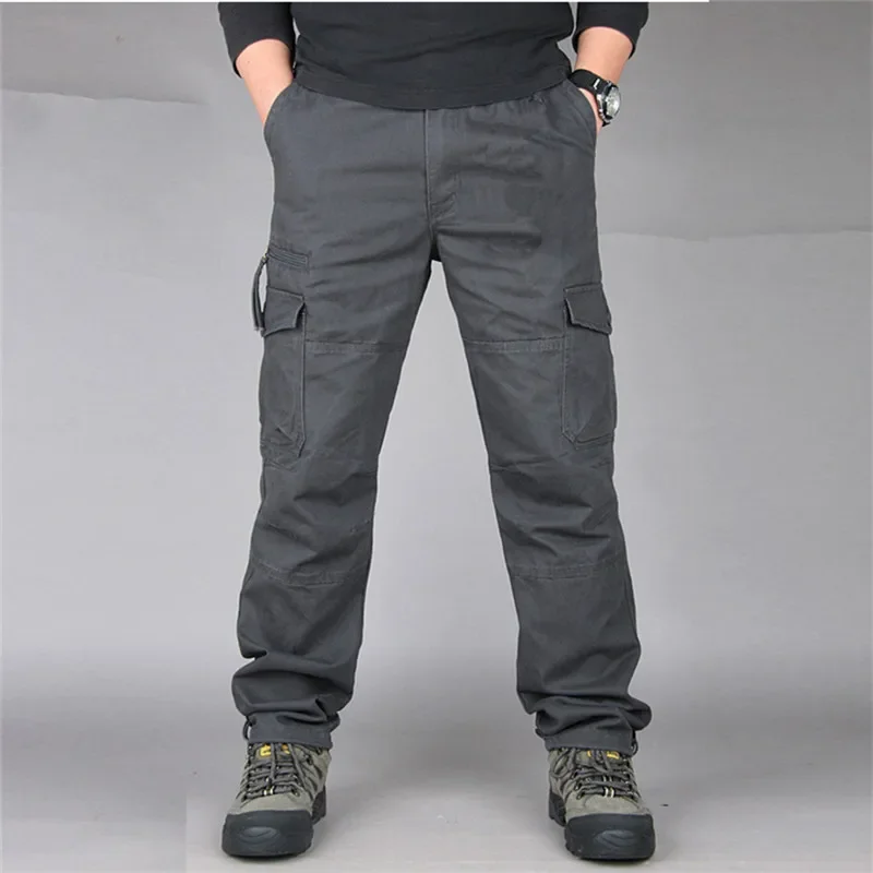 

Mens Cargo Pants Casual Tactical Pants Military Army Cotton Zipper Streetwear Autumn Overalls Men Military Style Trousers