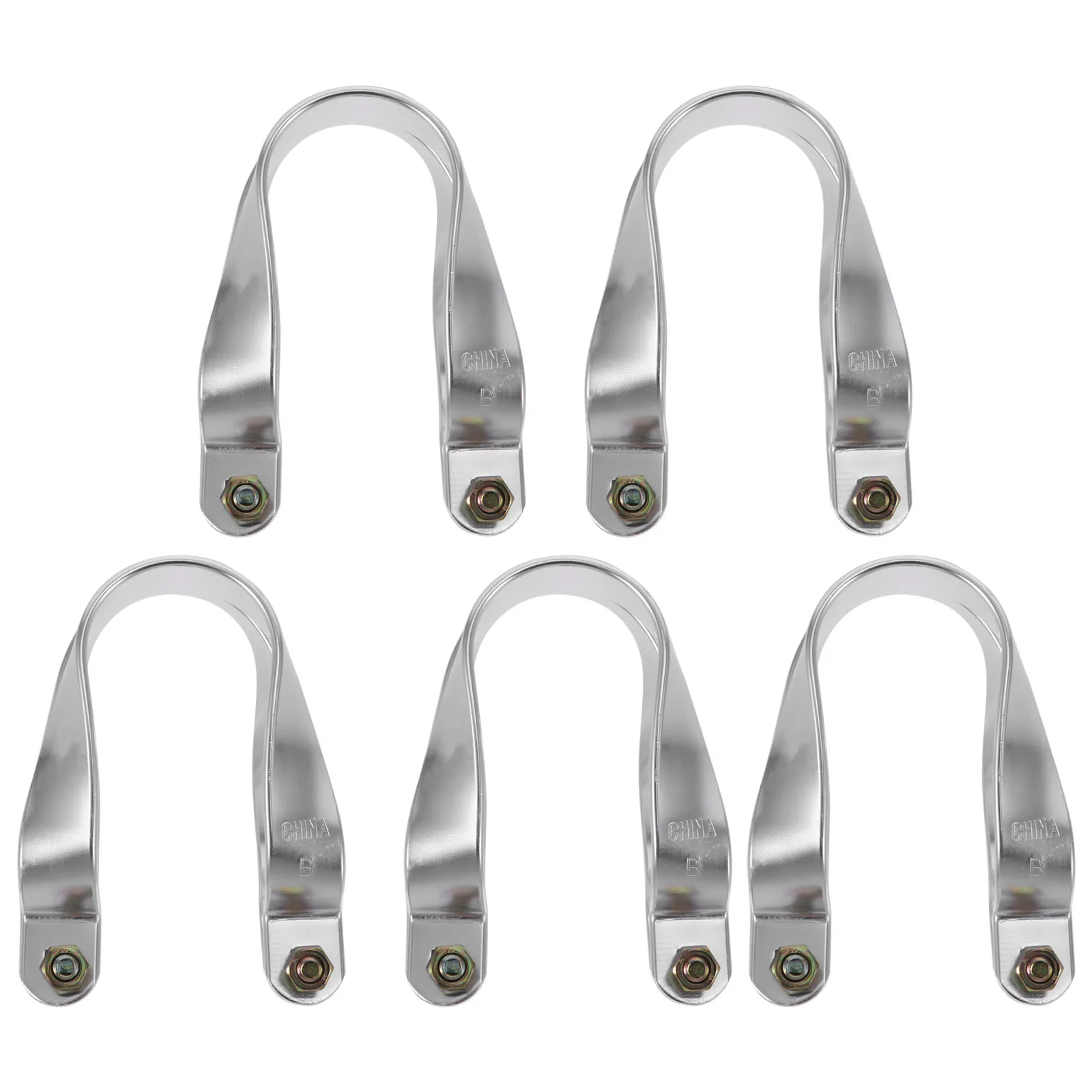 

U Shaped Aluminum Pipe Clamp 5 Sets Greenhouse Frame Bracket Replacement Heavy Duty Clips Gardening Accessories Bracket