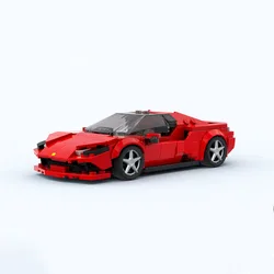 319pcs New Technical Ferraried 296 GTB Supercar Building Blocks Speed Champions Car Model Bricks for Kids Christmas Gifts