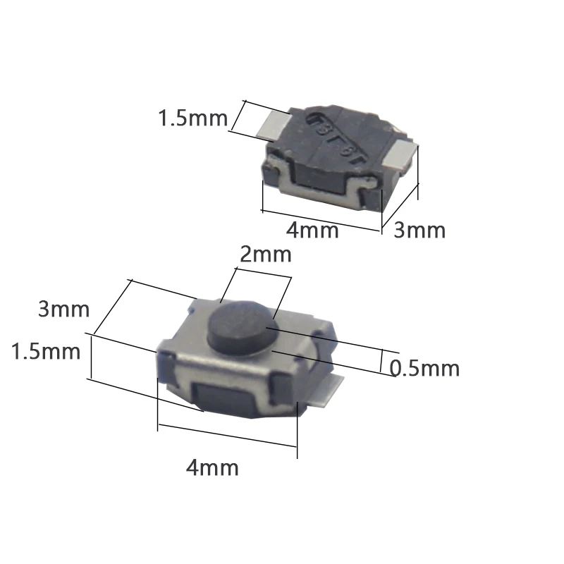 【100-50PCS】4Models Momentary Tact Switch SMD Phone Button 4PIN SMD/SMT Side push Micro Button light touch switch 3X4X2 Series