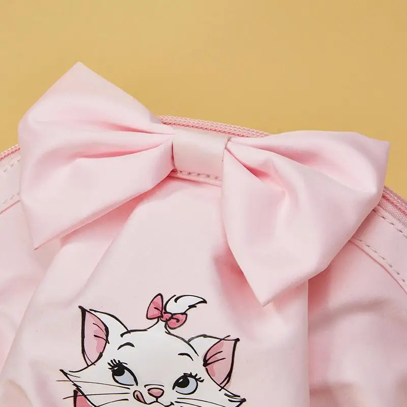 MINISO Kawaii Disney Marie Cat Shell Shape Girls Cosmetic Bag Anime The Aristocats Small Storage Bags pochette da viaggio borse