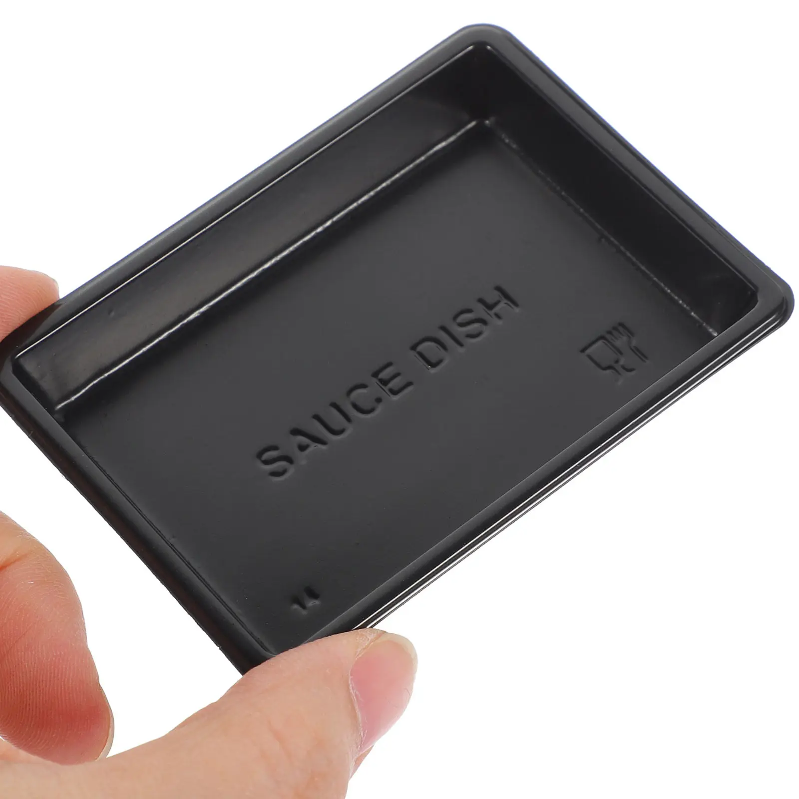 100 Platos Desechables Negros Estilo Japonés para Salsas de Sushi, Platos para Condimentos, para Salsa de Soya, Vinagre, Mostaza, Aceite