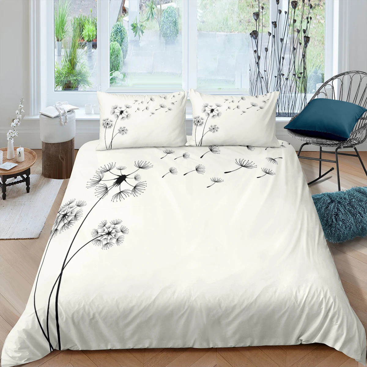 

Home Living Luxury 3D Dandelion Bedding Set Flower Duvet Cover Pillowcase Queen and King EU/US/AU/UK Size Comforter Bedding