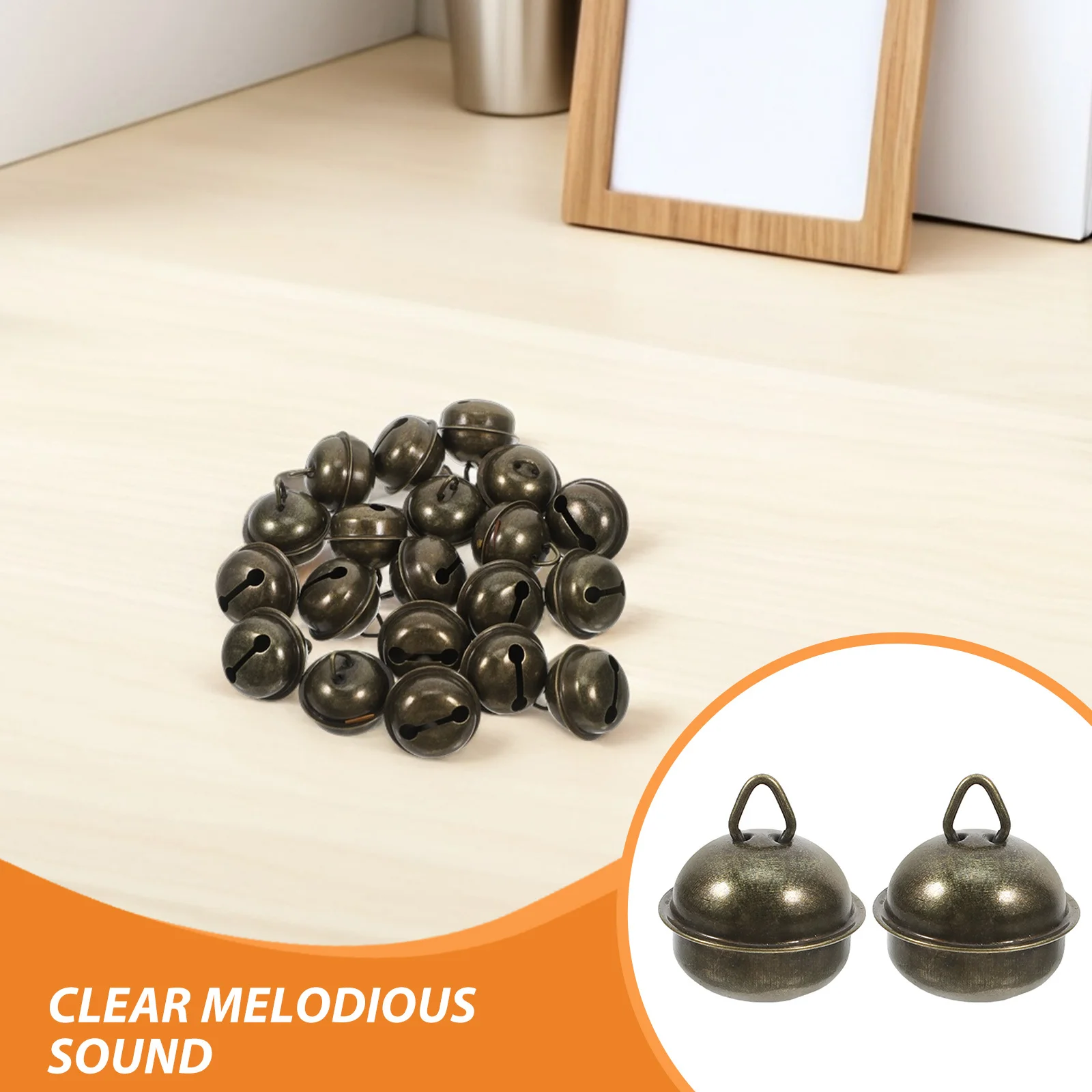 50 قطعة أجراس جلجل برونزية عتيقة 1 بوصة أجراس حرفية حديدية كلاسيكية لتقوم بها بنفسك حلي عيد الميلاد ديكور لحفلات الزفاف لتدريب الحيوانات الأليفة