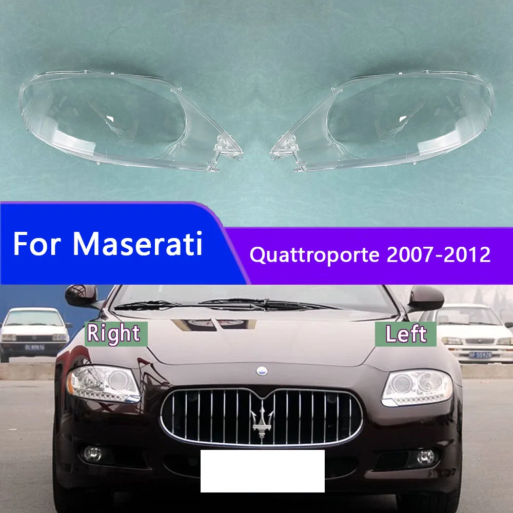 For Maserati Quattroporte 2007-2012 Car Accessories Headlamp Cover Transparent Lampshade Headlight Shell Lens Plexiglass