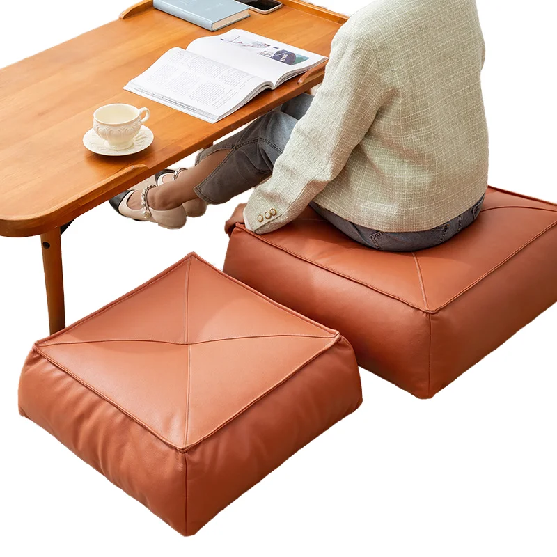 

Japanese Style Thickened Futon Leather Tatami Bay Window Cushion - Square Sitting Pier for Household Meditation & Lazy Seat