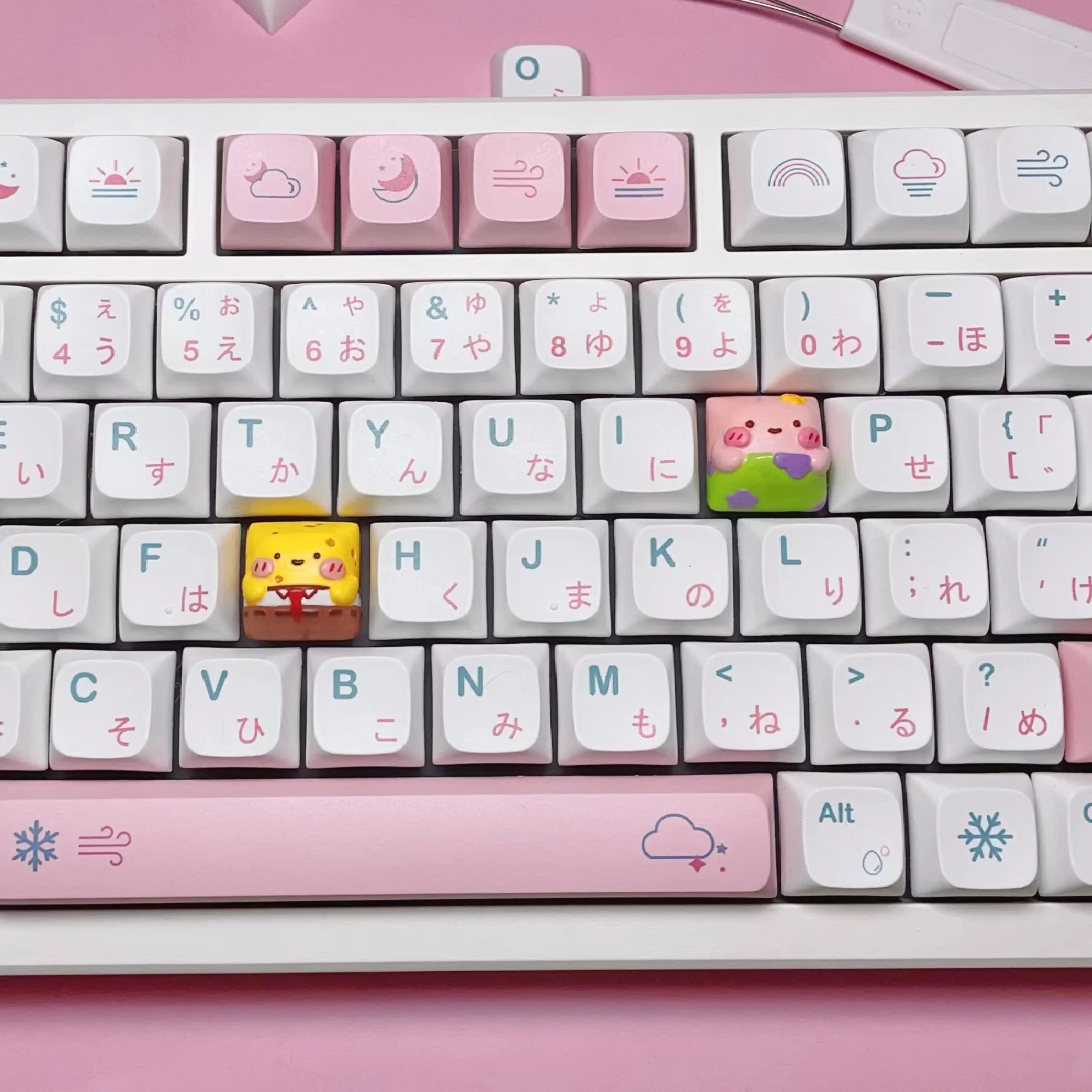 Teclado mecánico Kawaii Anime para teclado mecánico MX, regalos únicos para amigos