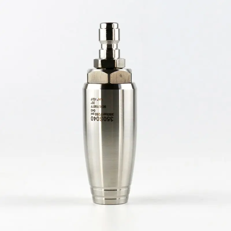350Bar/5076PSI Stainless Steel Rotating Nozzle 1/4 Quick Connect High Pressure Washer 360° Rotation Ceramic Core Spray Tip