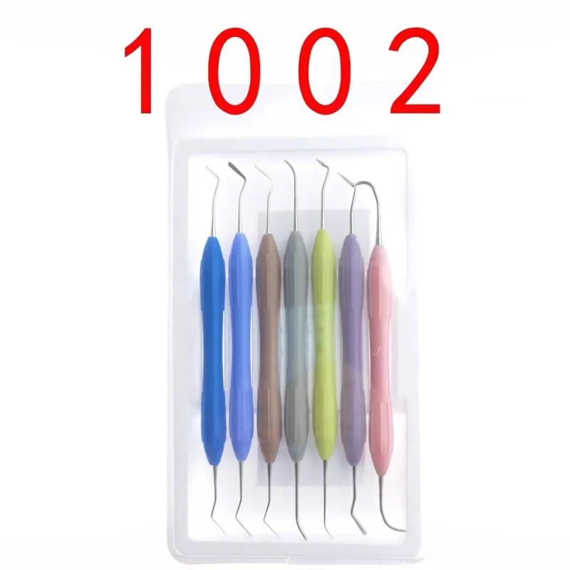 

Dental Resin Spatulas 7pcs/lot Composite Instruments Kit Silicone Resins Filler for Dental Aesthetic Restoration Dentist Tool