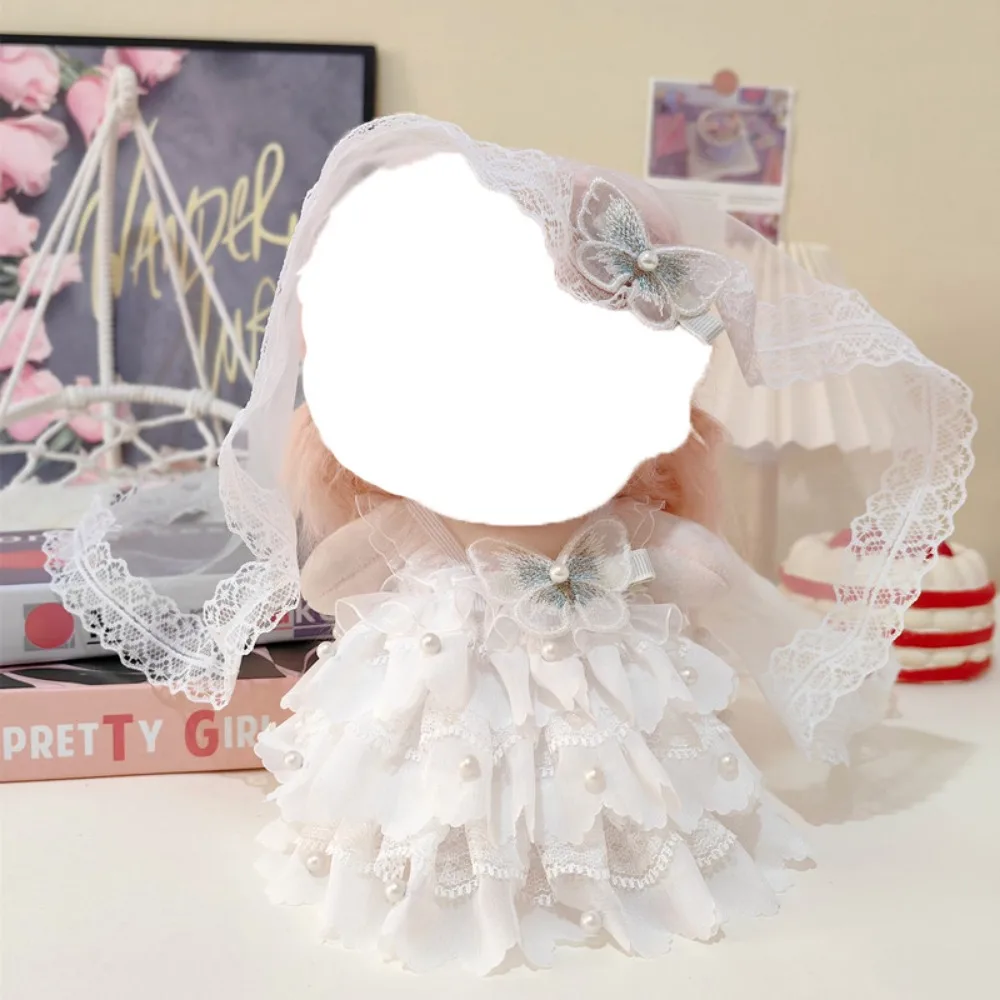 

Wedding Dress 20cm Cotton Clothes White Gauze Skirt Dress Up Cotton Outfit Dress Collection Cute 20cm Flower Dress