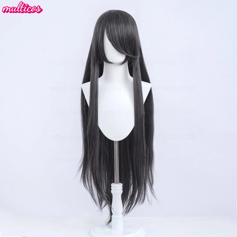 Hochwertige Anime 100 cm lange gerade Cosplay-Perücke Schwarz Weiß Rot Rosa Braun Gold Blau Blond Lila Hitzebeständige Haarperücken