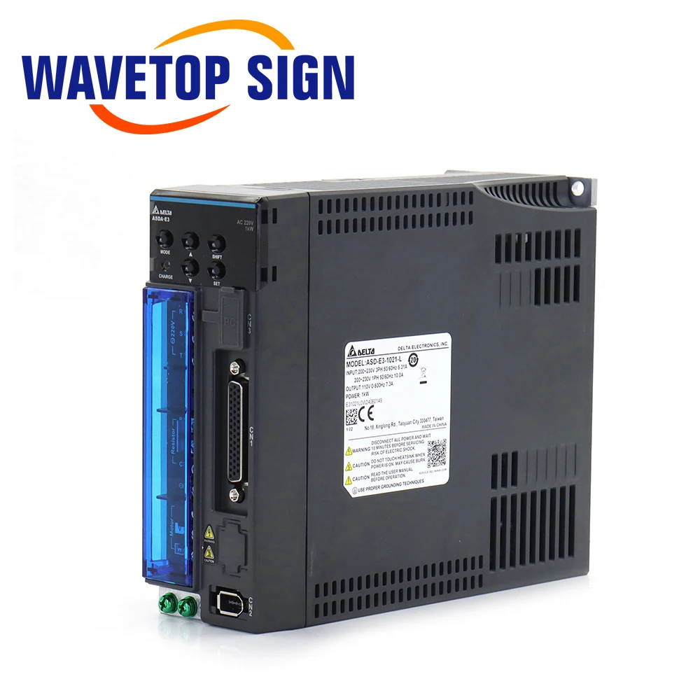 

Комплекты серводвигателей переменного тока WaveTopSign Delta E3 1 кВт, 4.77 Н·м, 2000 об/мин ASD-E3-1021-L + ECM-E3M-E21310RSE / SSE для станков с ЧПУ
