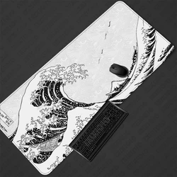 Mouse Pad Gaming Black And White Gray Art Aesthetics XL HD New Mousepad XXL keyboard pad Office Non-Slip Carpet Mice Pad