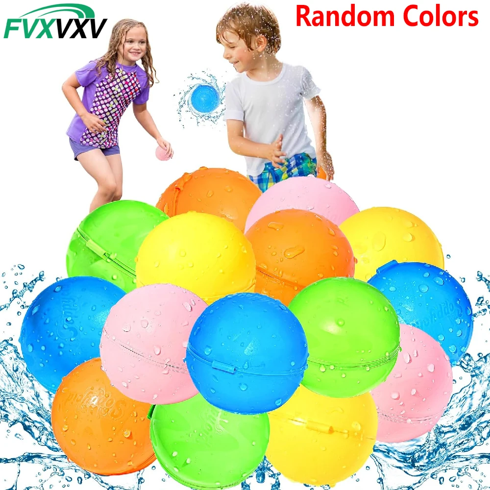 12/20PCS Reusable Water Balloons – Self-Sealing Refillable Splash Balls, Quick Fill Summer Pool Beach Toys for Kids Boys Girls
