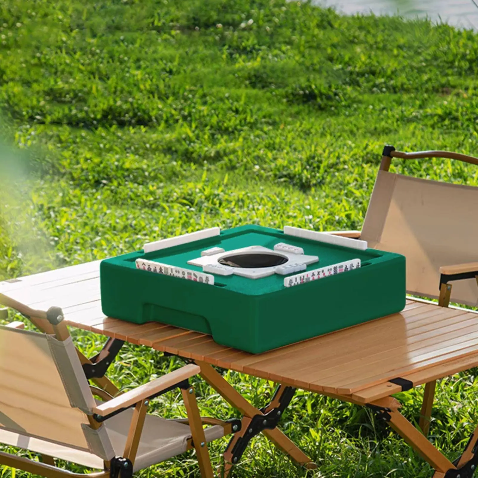 

Mini Mahjong Set Lightweight Travel Mahjong Set Noise-Reducing Fully Engraved Tiles for Students