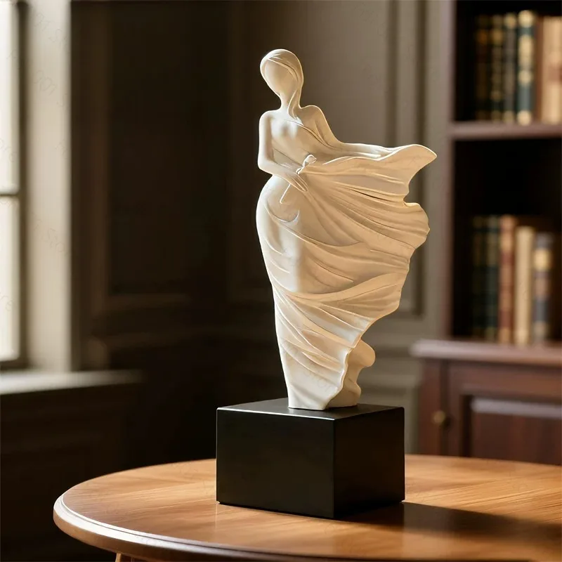 Modern simple abstract art figure ornament high-end sculpture living room study entrance wine cabinet home decoration