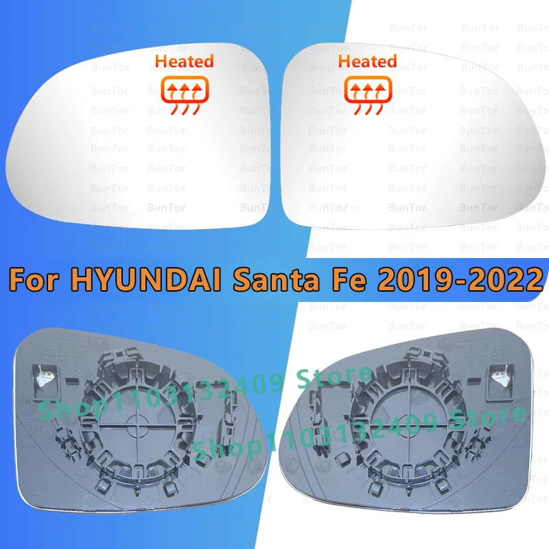 

Для Hyundai Santa fe 2019 2020 2021 2022, левое/правое боковое зеркало заднего вида с подогревом/87611-S1040 87621-S1040/автозапчасти