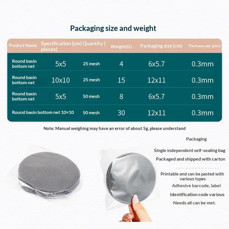 50Pcs/Set Plastic Flower Pot Hole Mesh Pad Prevent Soil Loss Breathable Bonsai Drainage Screens Round Flower Pot Gasket