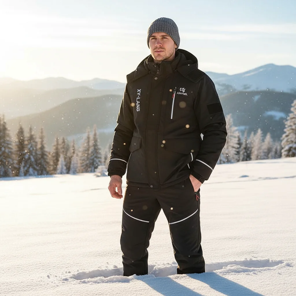 Winter Men Mountain Ski Warm Sets Waterproof Suit Tactical Jacket + Pant 2 Pieces Men Fleece Thermal Windbreaker Sets Tracksuits