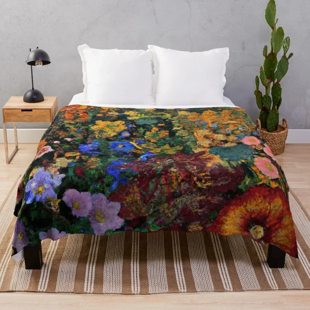 

Gustav Klimt Flower Garden Throw Blanket Comforter Flannels funny gift Blankets