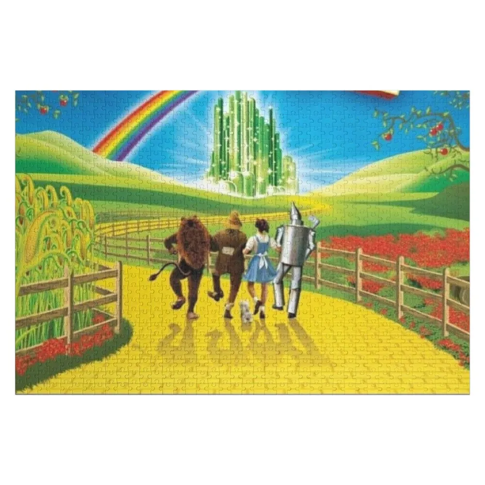 Wizard of Oz Yellow Brick Road Jigsaw Puzzle Customized Toys For Kids Toddler Toys Anime Wood Name Puzzle