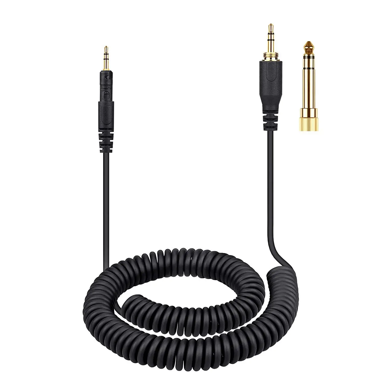 

Audio Cable for ATH-M70X M50X M40X M60X Headphones Audio Cable Spring Cable Black