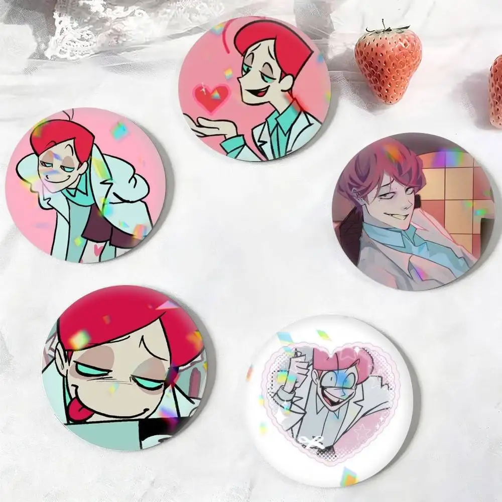 Animation P-Psycho Cuties D-Dr. M-Masacrik  25mm 32mm 44mm 58mm 75mm Brooches Badges Pins for Accessories Gift