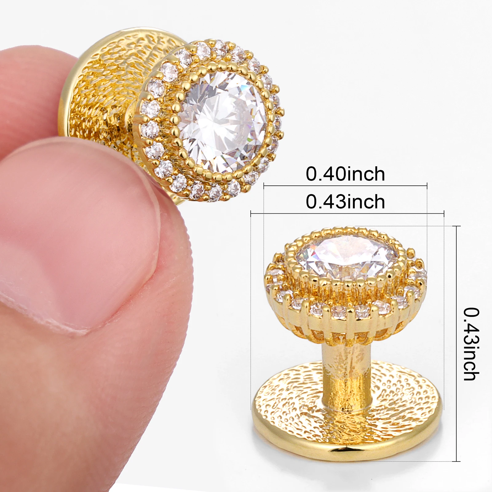 Crystal Tuxedo studs for men, Fashion Cufflinks Studs Set Wedding Party Jewelr accessories