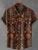 Tropical Pattern Print Shirt Essential Casual Hawaiian Short-Sleeve Resort Button-Up
