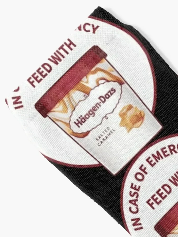 In Case Of Emergency Feed With Haagen-Dazs Socks Toe sports sports and leisure custom Children's Socks Women's Men's