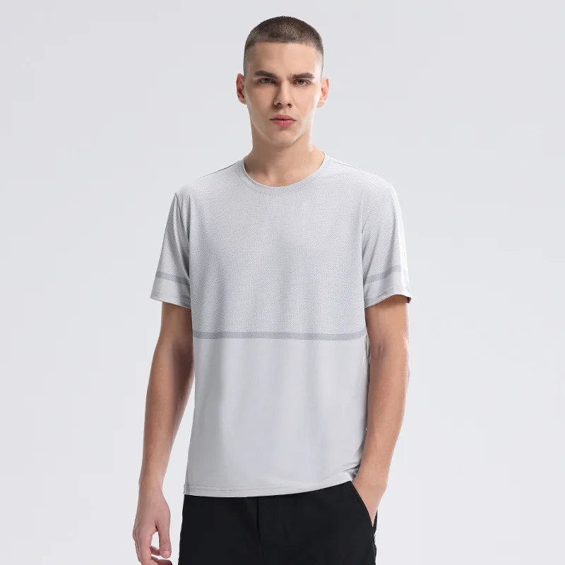 Men's Golf Training T-Shirt Ice Silk Short Sleeve Breathable Quick Dry Running Sportswear
