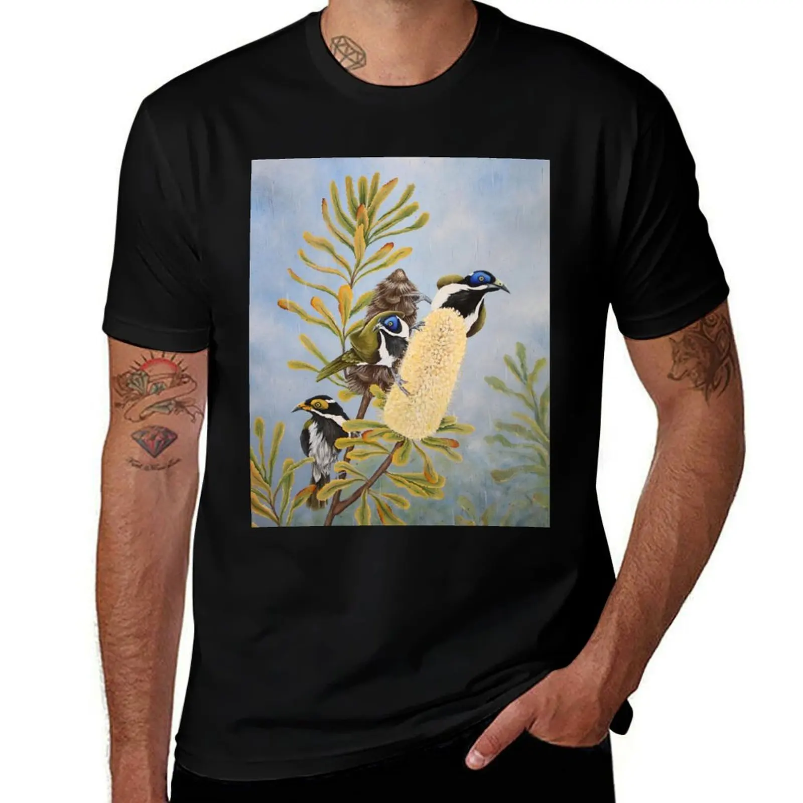 

Sweet Rain - Blue Faced Honeyeaters T-Shirt designer shirts shirts graphic tee anime essential t shirt t shirts for men pack