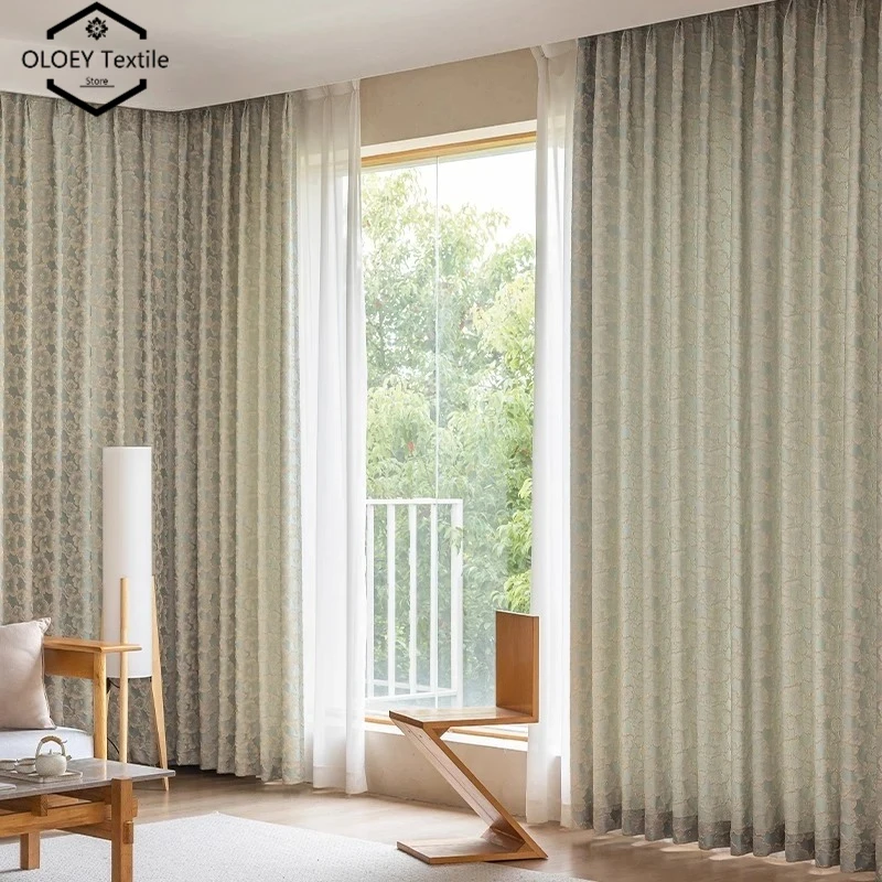 

French Precision Jacquard Blackout Curtains Custom Luxury Thermal Insulated for Villa Living Room Bedroom High End Tulle Drapes