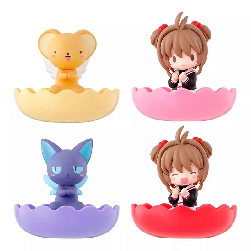 Bandai Original 4Pcs Gashapon ジェムリーズ Cardcaptor Sakura Anime Figure Toys For Kids Gift Collectible Model Ornaments